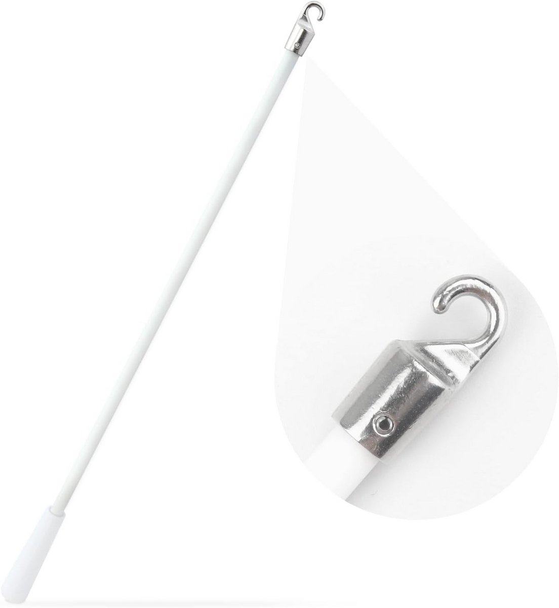 Blind Wand - Gordijn Stok - Jaloezieën Bediening - Universele Pasvorm - 43 cm - Wit