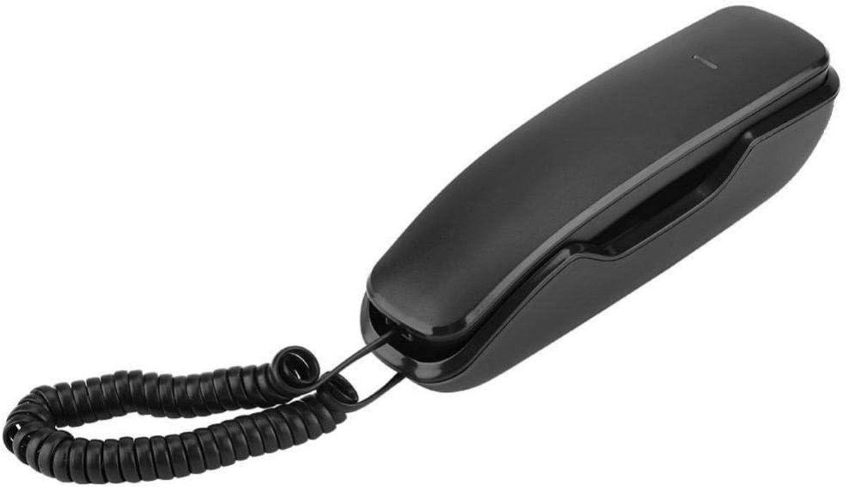 Vaste Telefoon - Bedrade Telefoon - Thuisgebruik Kantoor - Herhaal Dempen Pauze - 20 x 72 x 62 cm - Zwart