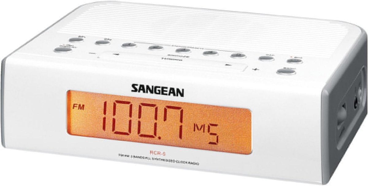 Digitale Klokradio - Wekker Radio - Ontwaken Met Muziek - Dubbele Alarmen - LCD Display - Wit