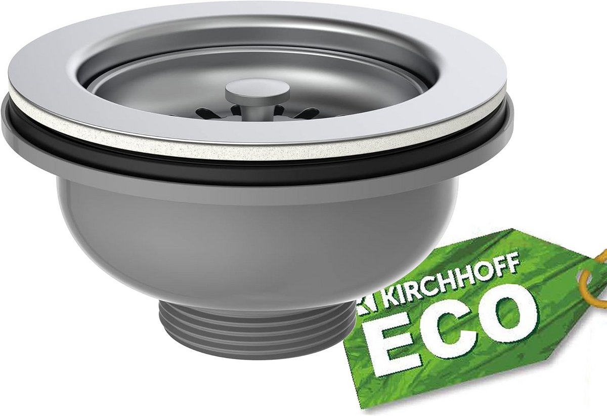 Afvoerzeef Keuken - Doucheplug Keuken - Hygiënisch Werken - Verwijderbaar Sifje - 114 mm - Chroom