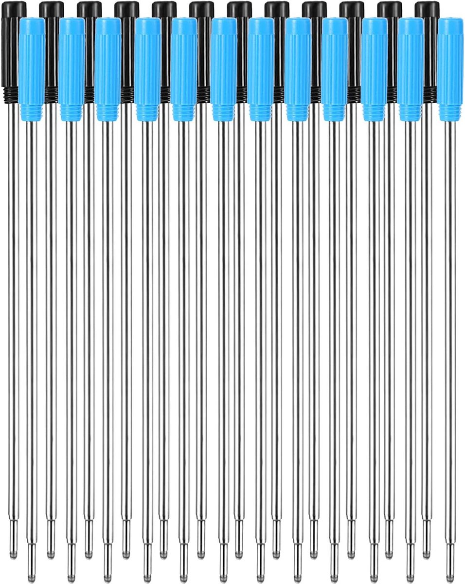 Balpenvullingen - Pen refills - Vlot schrijven - Gladde inkt - 24 stuks - Zwart en blauw