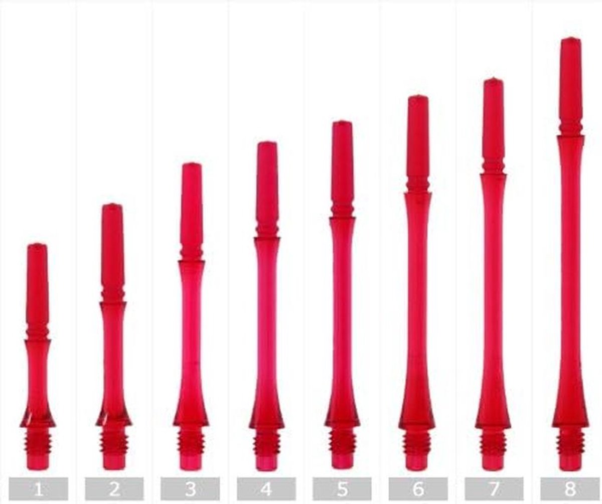 Dart Shafts - Reserve Onderdelen - Darts Spelen - Slanke Vergrendeling - 8 Graden - Helder Rood
