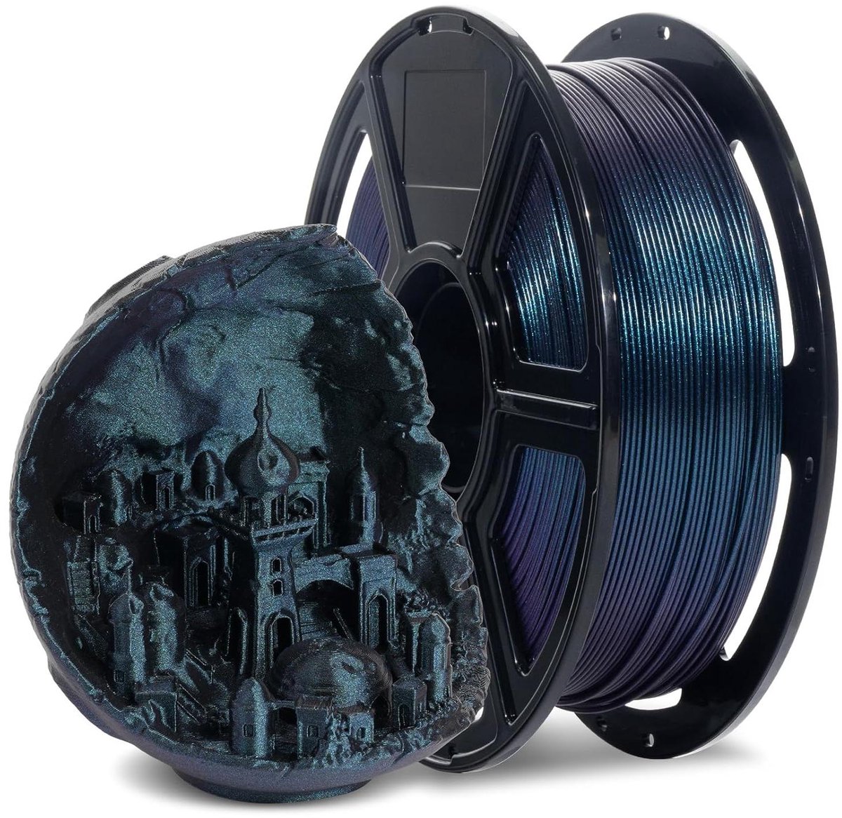 3D Printerfilament - PLA Spoel - Snel Printen - Hoge Doorstroming - 1000 Gram - Verbrand Titanium