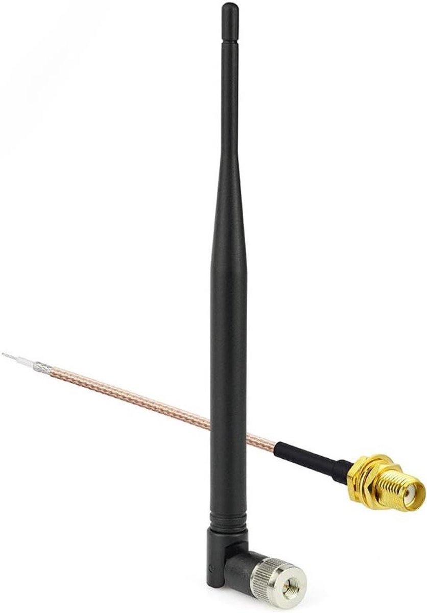 868 MHz Antenne - RFID antenne - Draadloze communicatie - Kantelbare SMA connector - 21 cm - Zwart