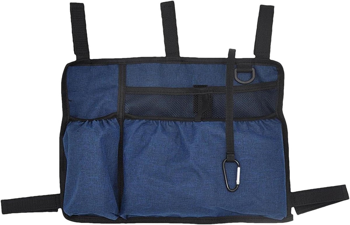 Rolstoeltas Organizer - Zijvak Tas - Spullen Opbergen - Veelzijdig Bevestigingssysteem - 40x28 cm - Grijs
