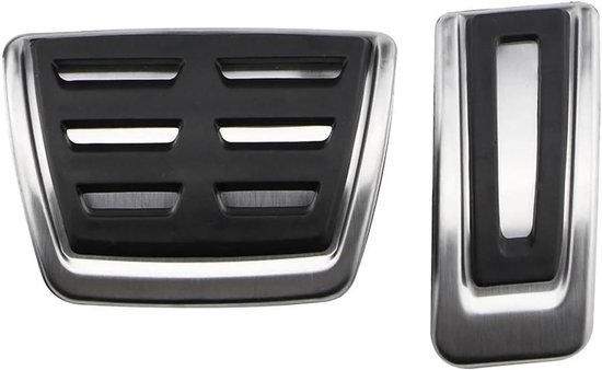 Pedaalhoezen Set - Auto Sport Pedalen - Veilig Rijden - Roestvrij Staal - Niet Gespecificeerd - Zwart Zilver — afbeelding 4