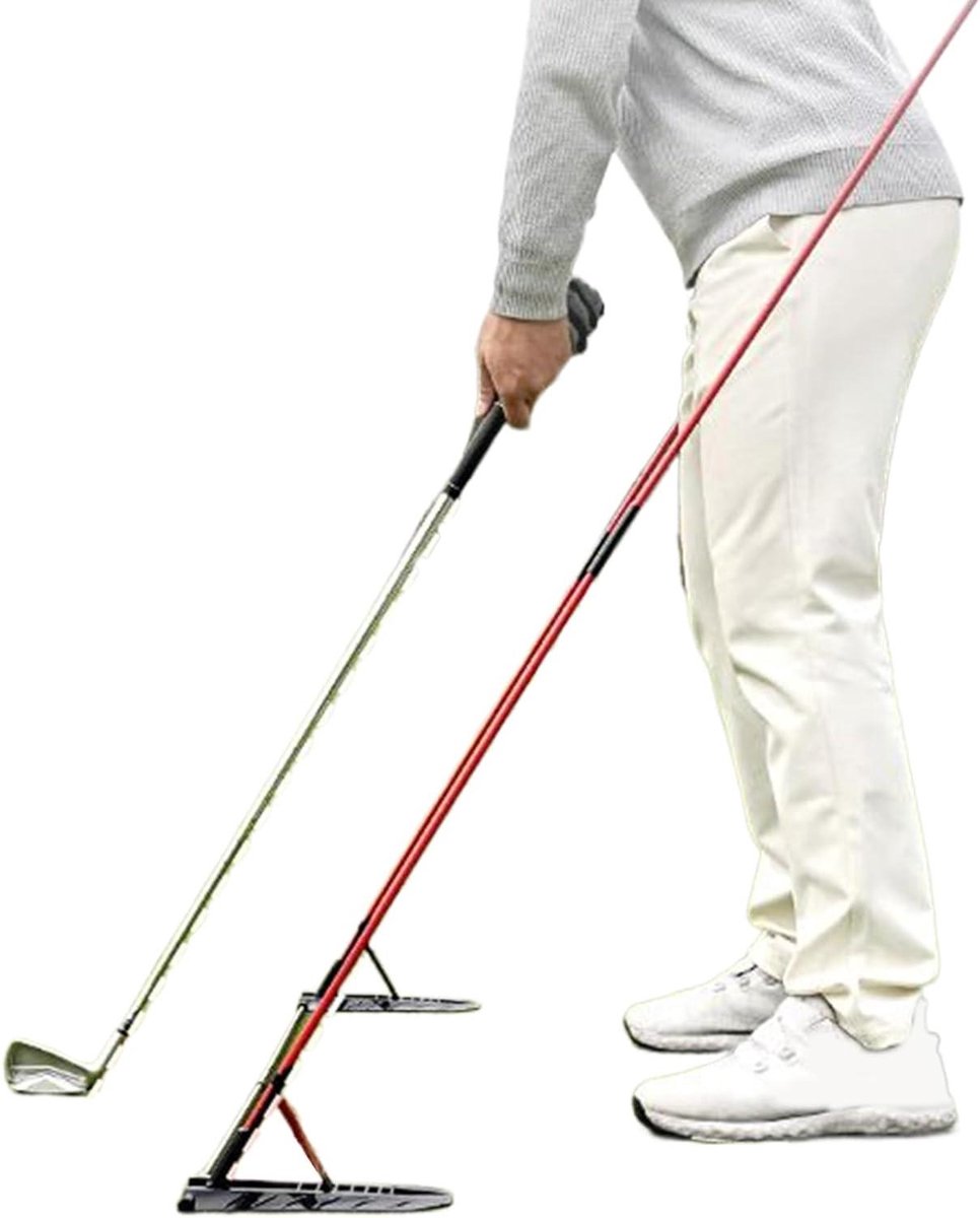 Golfuitlijningsstokken - Trainingshulp Golf - Swing Correctie - Verstelbare Hoek - 70.7 cm Pakket - Rood Zwart