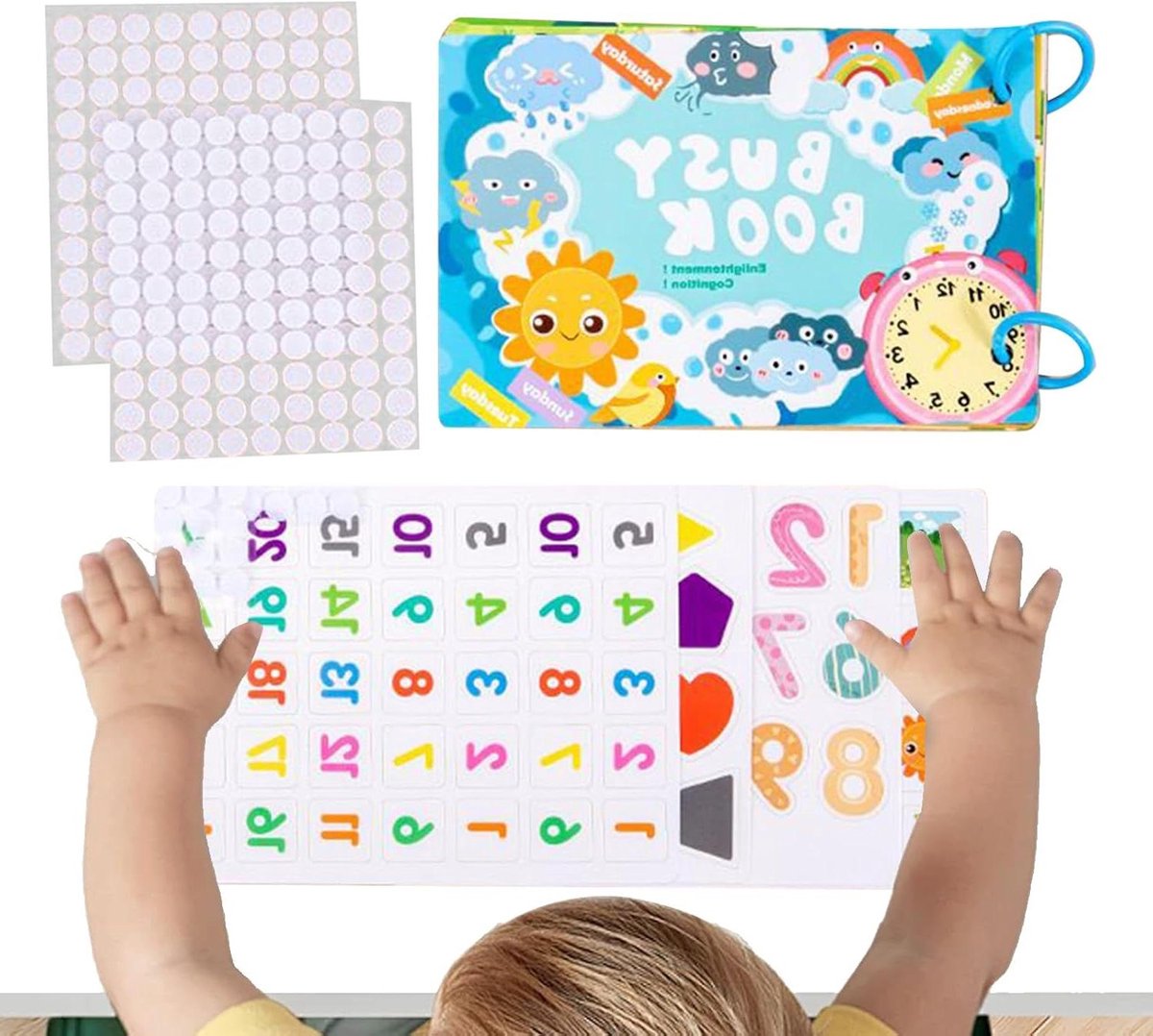 Activiteitenboek Peuters - Educatief Werkboek - Leren Spelenderwijs - Voorgeknipt en Veilig - 21 x 145 cm - B