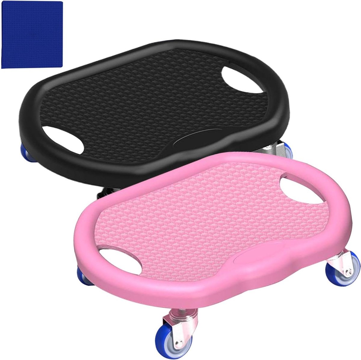 Buikspierroller - Core trainer - Thuis trainen - Geruisloze werking - 32 cm breed - Zwart