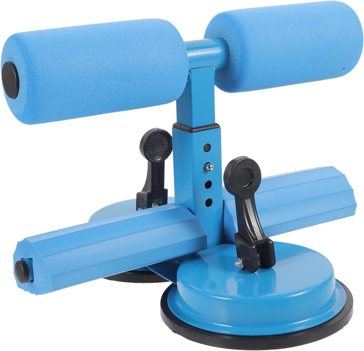 Sit-up Assistent - Fitness Tool - Buikspier Training - Vergrote Zuignappen - 26 cm Lengte - Blauw Zwart