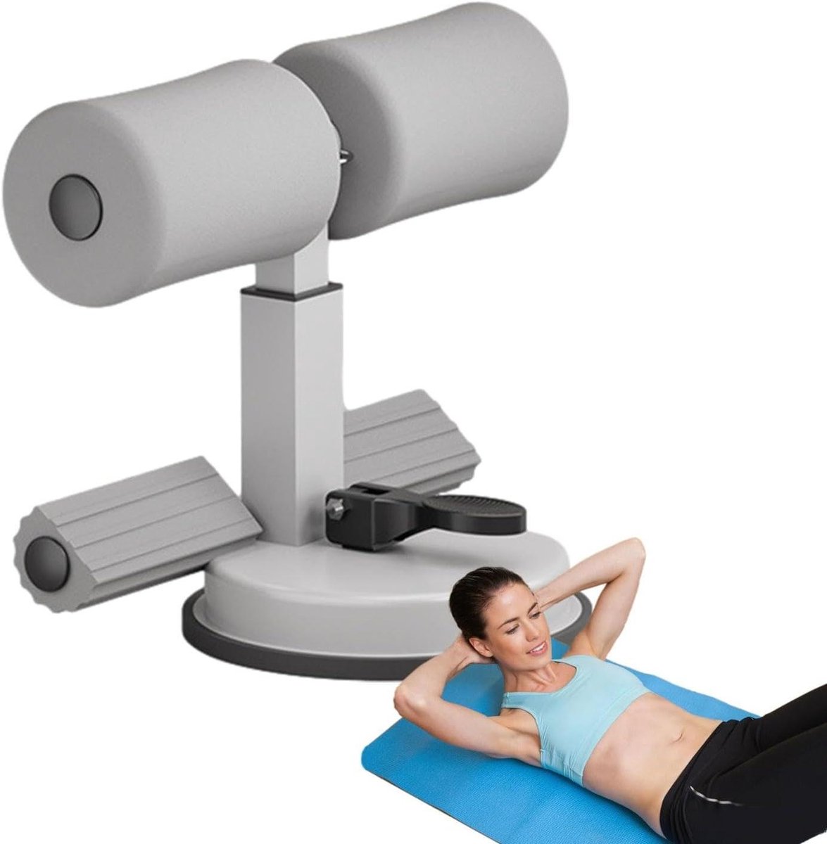 Sit Up Bar - Voethouder Zitten - Buikspiertraining Thuis - Dubbele Zuignap Stabiliteit - Ongeveer 1200g - Niet gespecificeerd