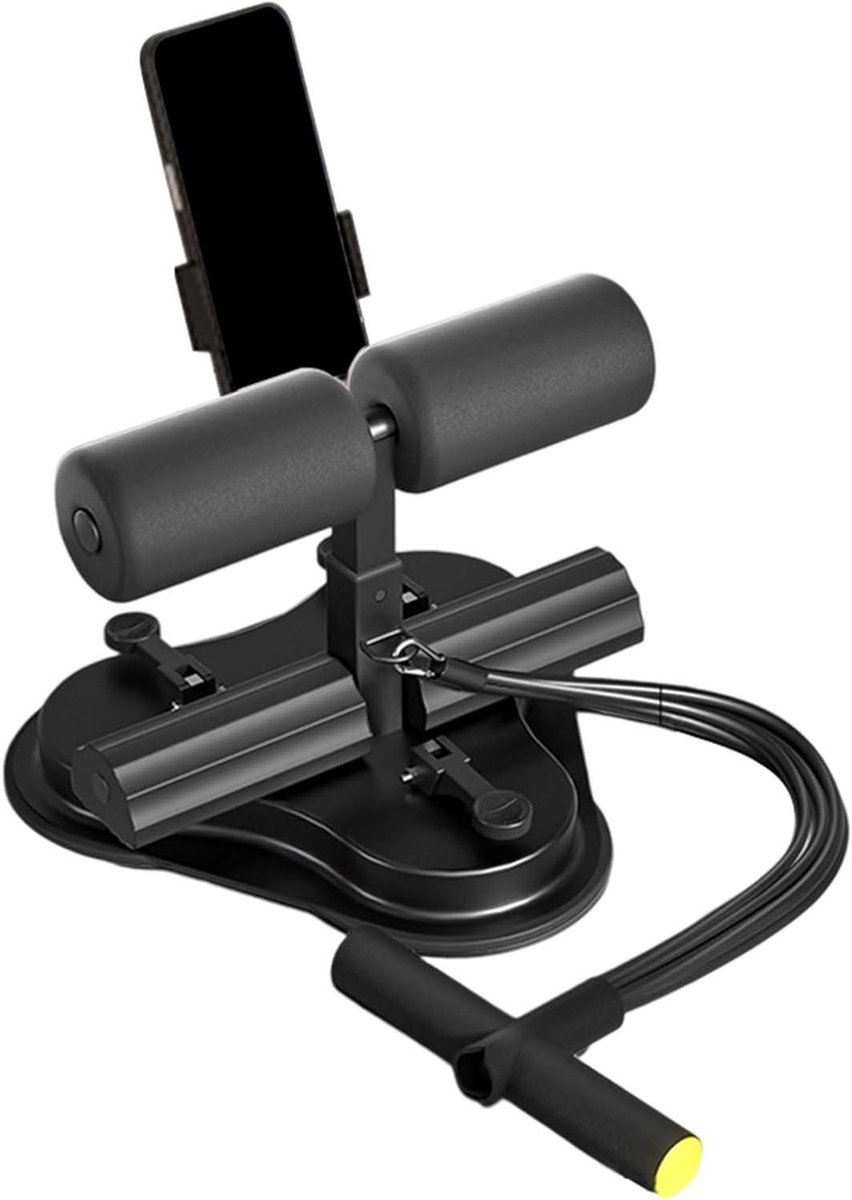 Sit up Helper - Fitness Trainer - Buikspieren Trainen - Verstelbare Zuignap - 13 kg - Zwart