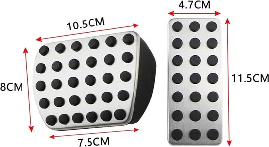 Pedaalhoezen Set - Remgaspedaal Covers - Verbeter Rijervaring - Antislip Ontwerp - 25 x 10 x 5 cm - MT — afbeelding 4