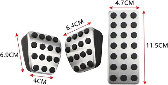 Pedaalhoezen Set - Remgaspedaal Covers - Verbeter Rijervaring - Antislip Ontwerp - 25 x 10 x 5 cm - MT — afbeelding 3