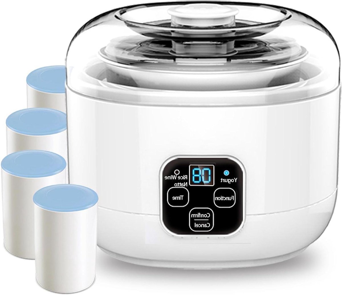 Yoghurtmaker - Fermentatie apparaat - Thuis Yoghurt Maken - Constante Temperatuur Controle - 1 Liter Capaciteit - Wit
