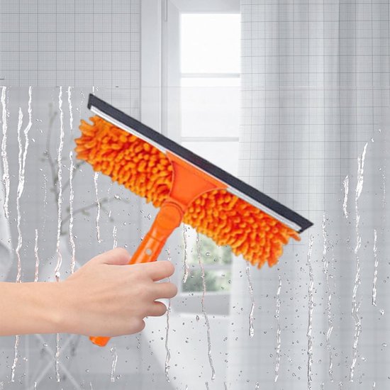 Uittrekbare plumeau - Lange stangreiniger - Hoge oppervlakken reinigen - Combinatie van spinnenweb- en raamborstel - Tot 171 cm - Oranje — afbeelding 3