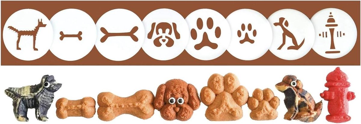 Koekjespers Schijven - Bakvormen Set - Koekjes Bakken - 8 Leuke Ontwerpen - 8 Stuks - Transparant