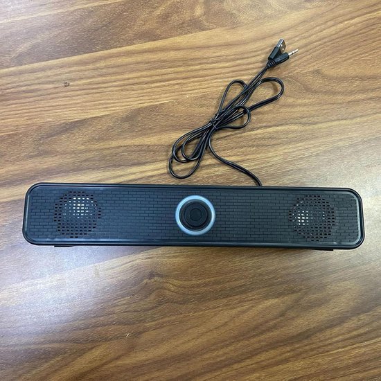 USB Soundbar - Stereo Luidspreker - Verrijk Je Geluid - Verbeterde Bas - 32 cm Breed - Zwart — afbeelding 3