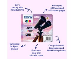 Epson Inktcartridge Epson 502XL 502 T02W9 502XL zwart + 3 kleuren