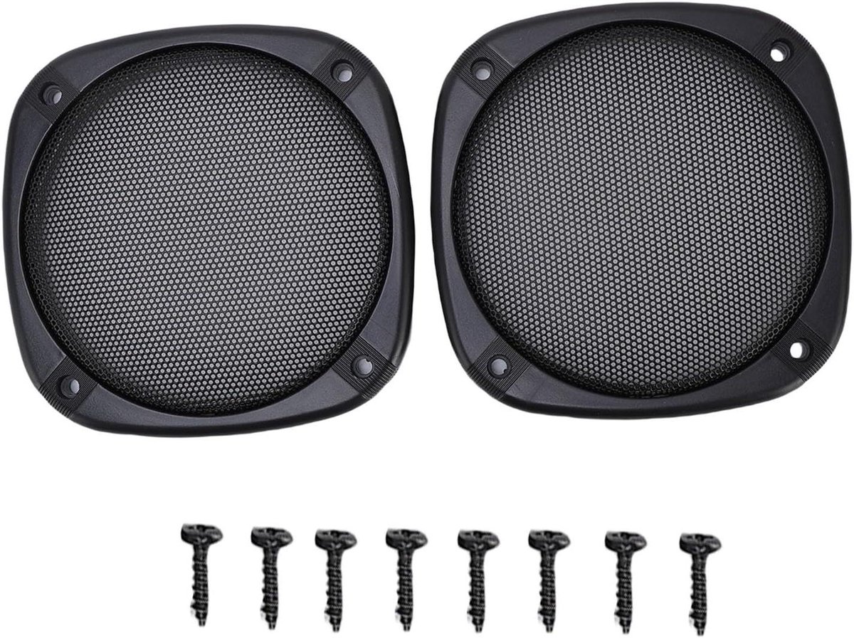 Luidspreker Grille - Speaker Covers - Bescherming Geluid - Roestvrij Metaal - 137x114mm - Zwart