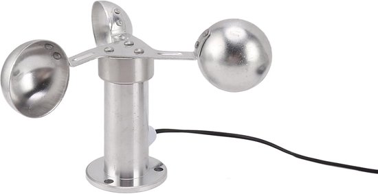 Windsnelheidssensor Anemometer - Windmeter Windvaan - Meteorologische Meting - Aluminiumlegering Materiaal - 8 m Kabel - Grijs — afbeelding 3