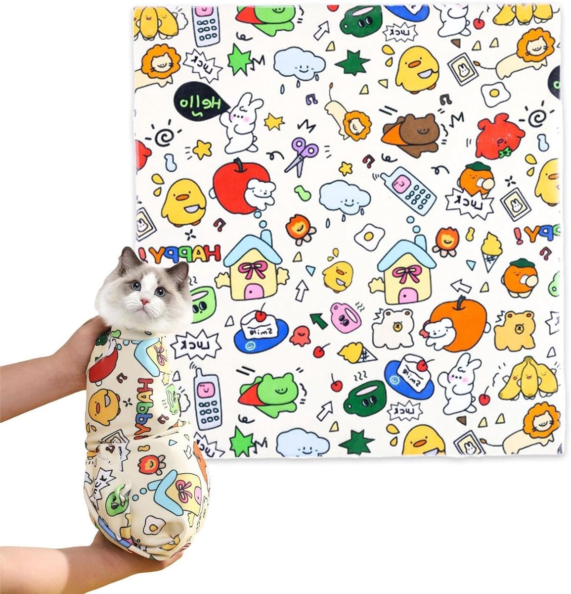 Kattenwikkel - Kattenmand Kattenhoes - Katten Verzorgen - Hangmatstijl Ontwerp - 45x45cm - Grijs