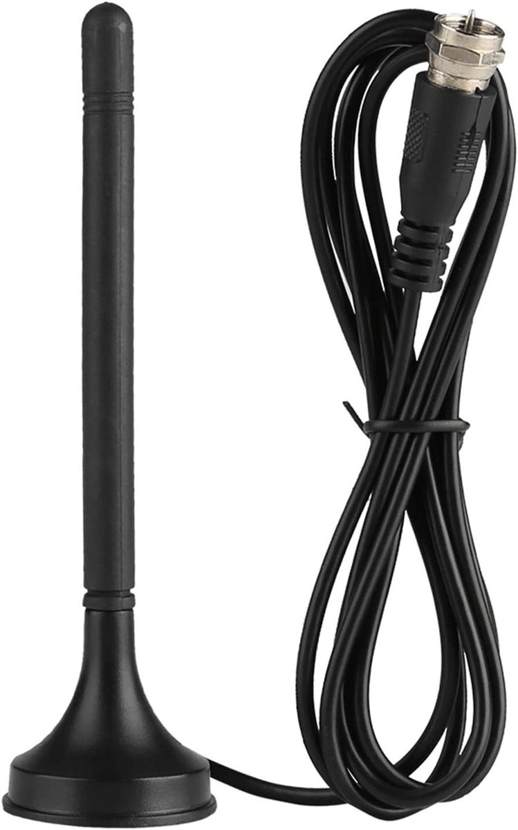 Digitale TV Antenne - HDTV Antenne - TV Signalen Ontvangen - Magnetische Basis - 10DB - Zwart