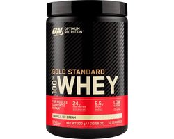 Optimum Nutrition Gold Standard 100% Whey Protein - Vanilla Ice Cream - Proteine Poeder - Eiwitshake - 300 gram (10 servings)