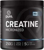 Pure. Creatine Monohydraat - Naturel - 250g - micronized poeder - creatine - spiergroei - fitness & sport