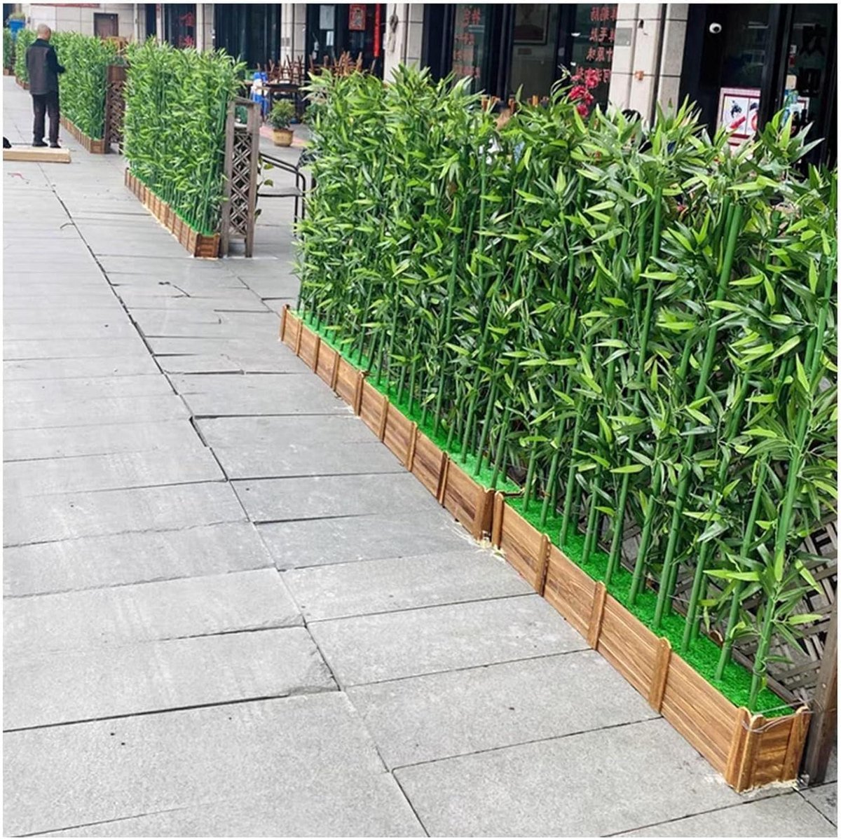 Bamboe Plant - Kamerverdeler Decoratie - Binnen Buiten - Realistisch Uiterlijk - 1.5 Meter Hoog - Groen