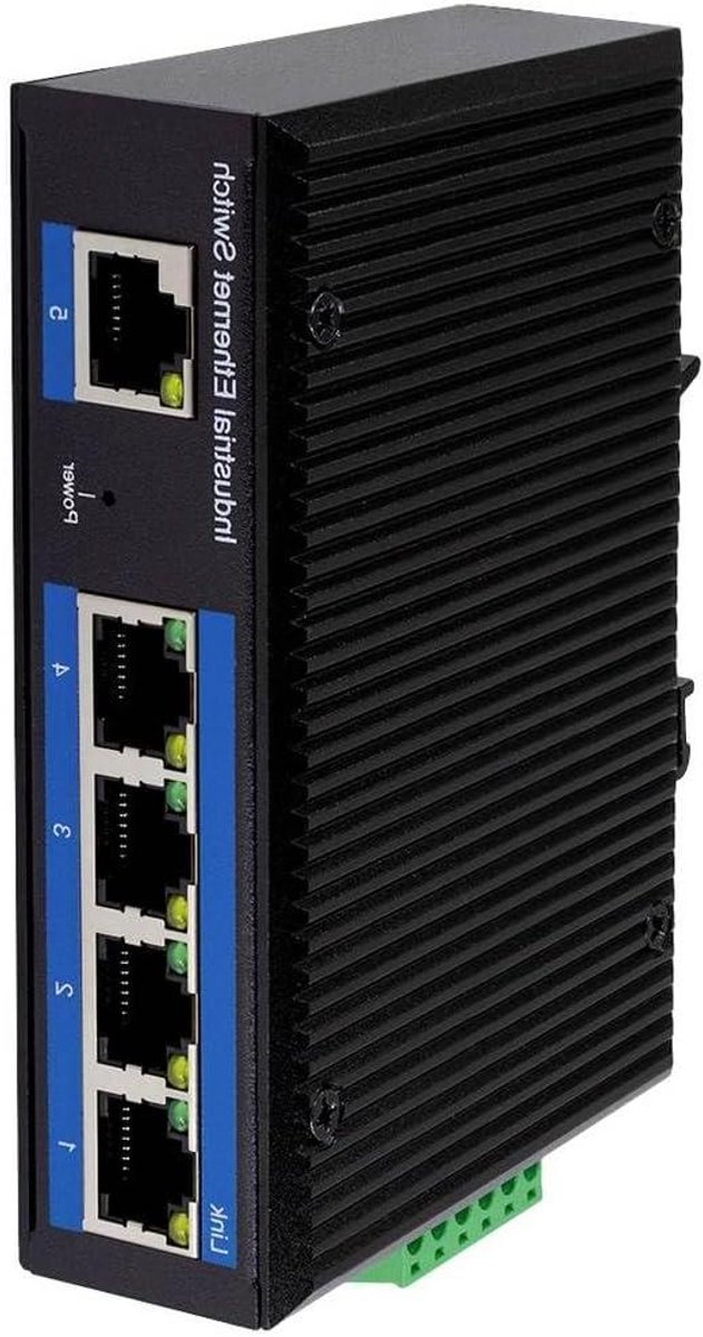Gigabit Ethernet Switch - Netwerk Hub - Robuust Netwerk - 5 Poorten - 10/100/1000 Mbps - Zwart