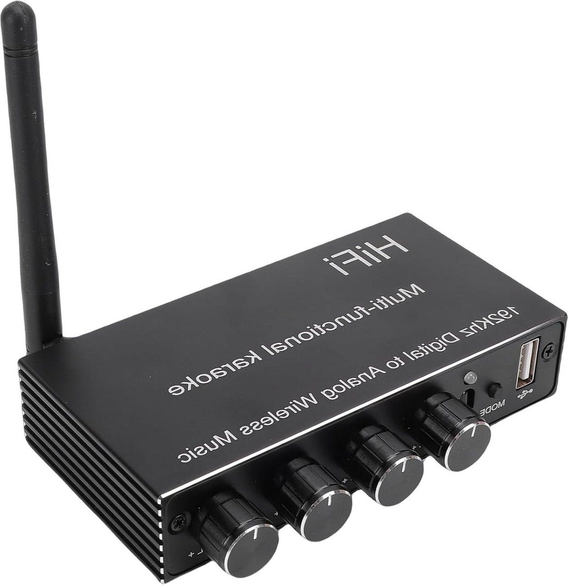 Audio Adapter - Karaokemixer Converter - Muziek Streamen - Bluetooth 5.4 - 17x13x4 cm - Zwart