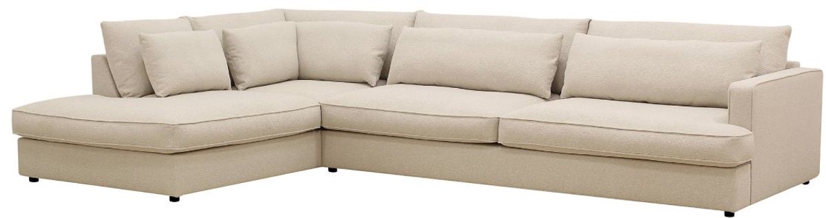DÉJA Living DÉJA Hoekbank 4-zits Monroe Beige Links