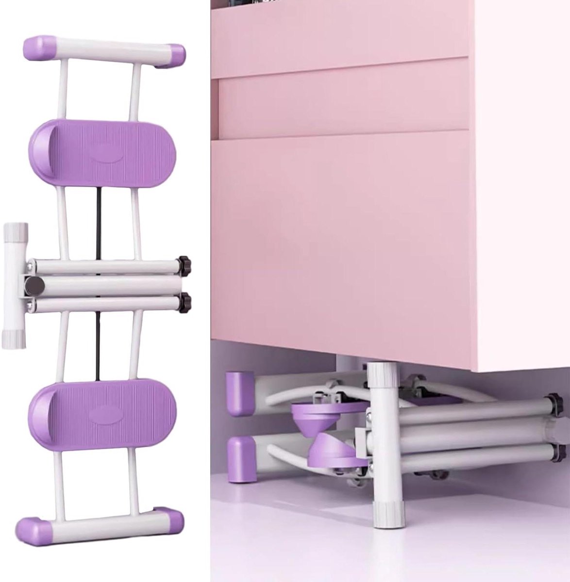 Compacte Fitness Beenmachine - Opvouwbaar Trainingsapparaat - Thuis Cardio - Ski Trainer Beweging - Niet Gespecificeerd - Zwart