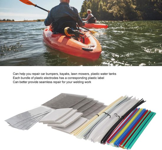 Plastic Lasstaven Set - Lasser Benodigdheden - Kunststof Reparatie - 7 Soorten Materialen - 106 Delen - 12 Kleuren — afbeelding 5