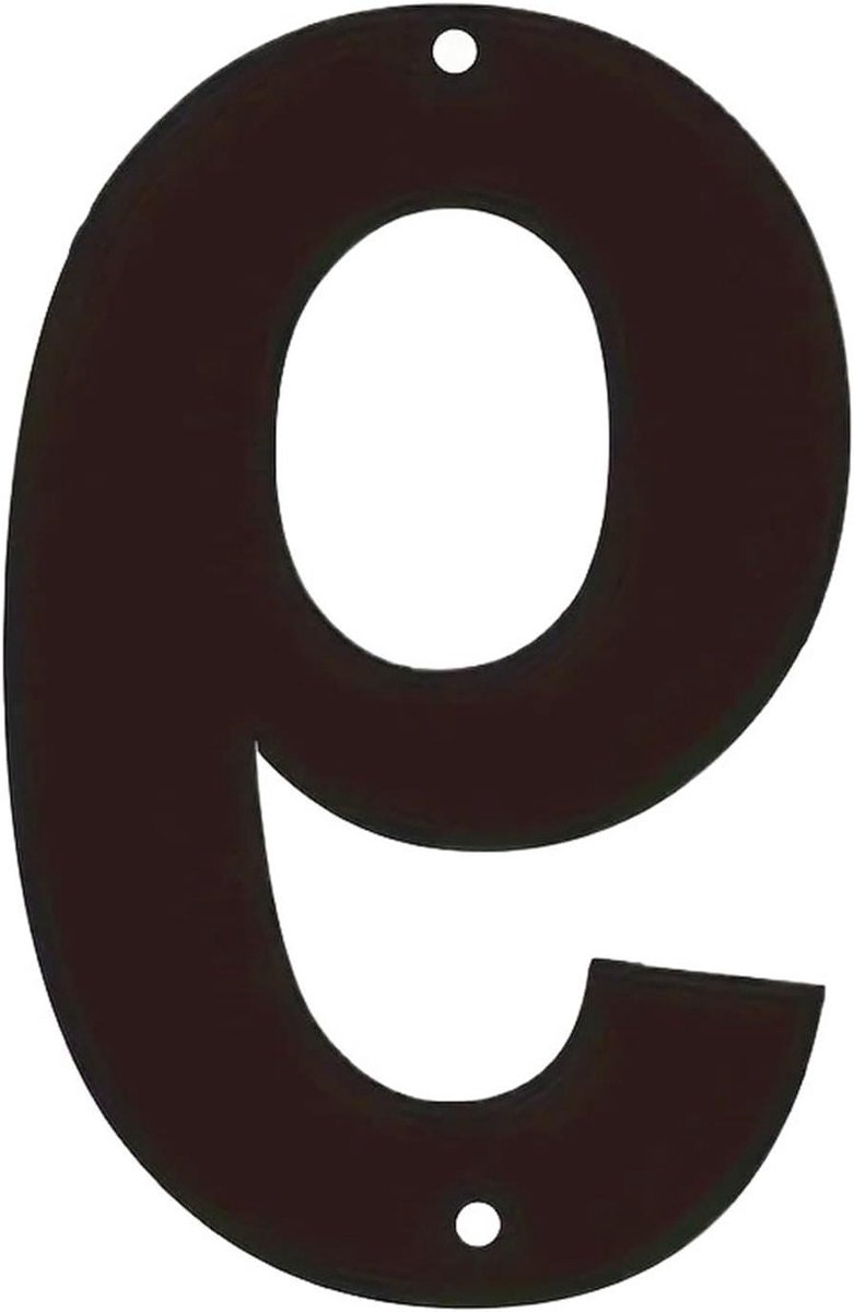 Metalen Huisnummer - Adres Identificatie - Woondecoratie - Moderne Uitstraling - 30 cm - Zwart