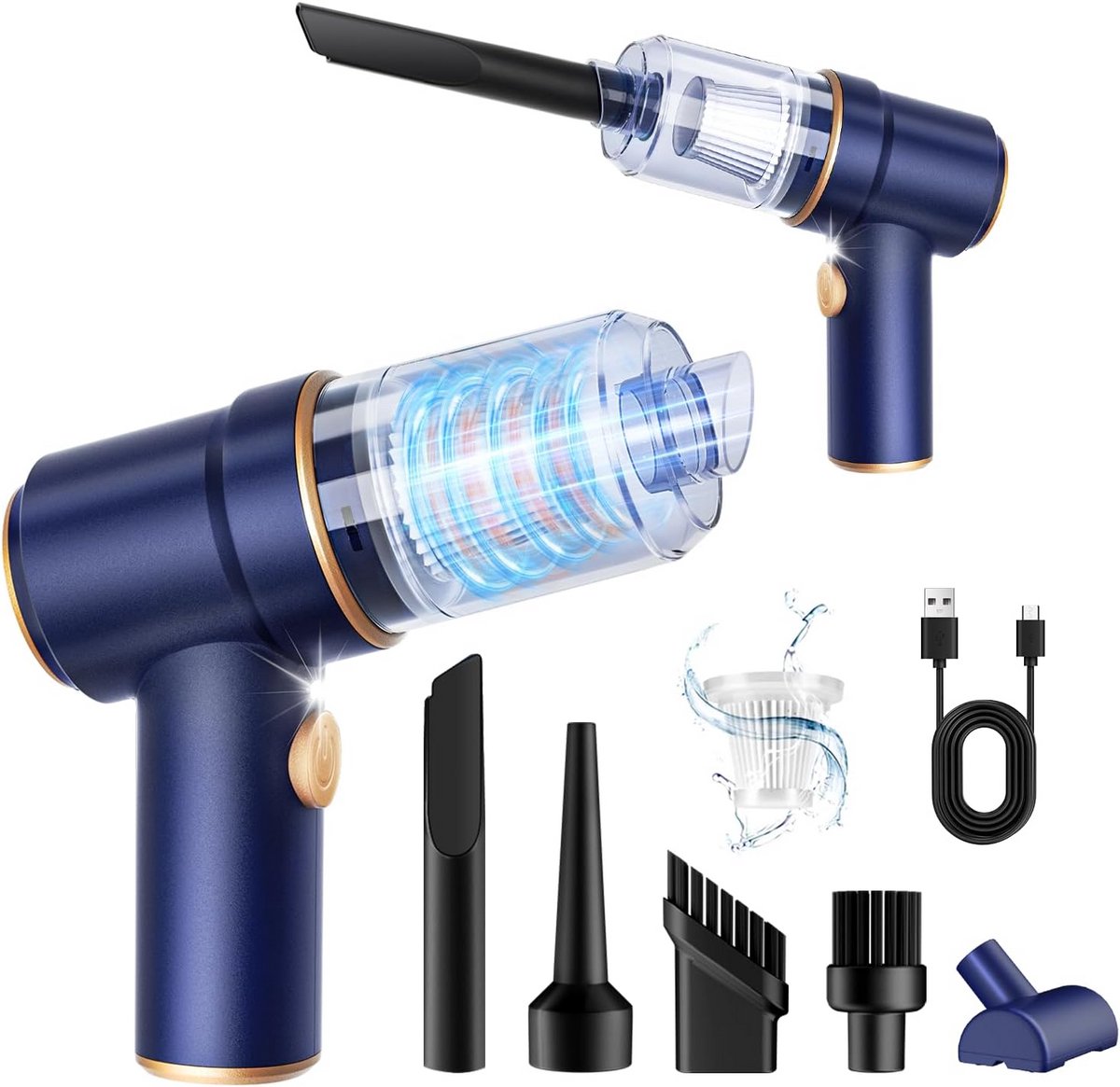 Krachtige Draadloze Handstofzuiger 9000Pa - Stofzuiger en Air Duster voor Auto, Huis en Kantoor