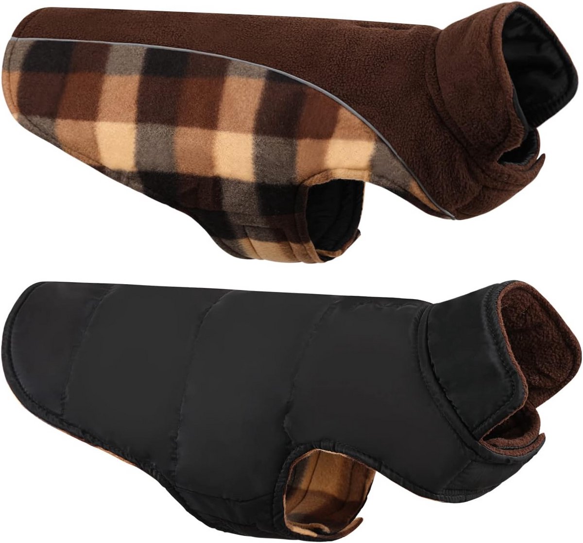 Warme Waterdichte Hondentrui met Buikbescherming Winterjas voor Kleine en Middelgrote Honden - Keerbaar & Reflecterend