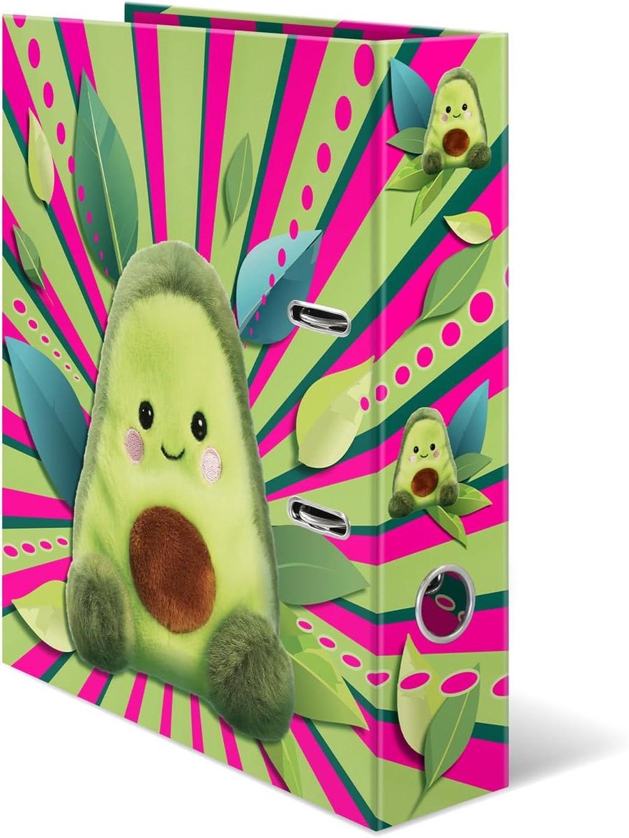 Ringband mappen - Opbergmappen - Documenten organiseren - Met binnenopdruk - 5 stuks 7 cm - Avocado fruit