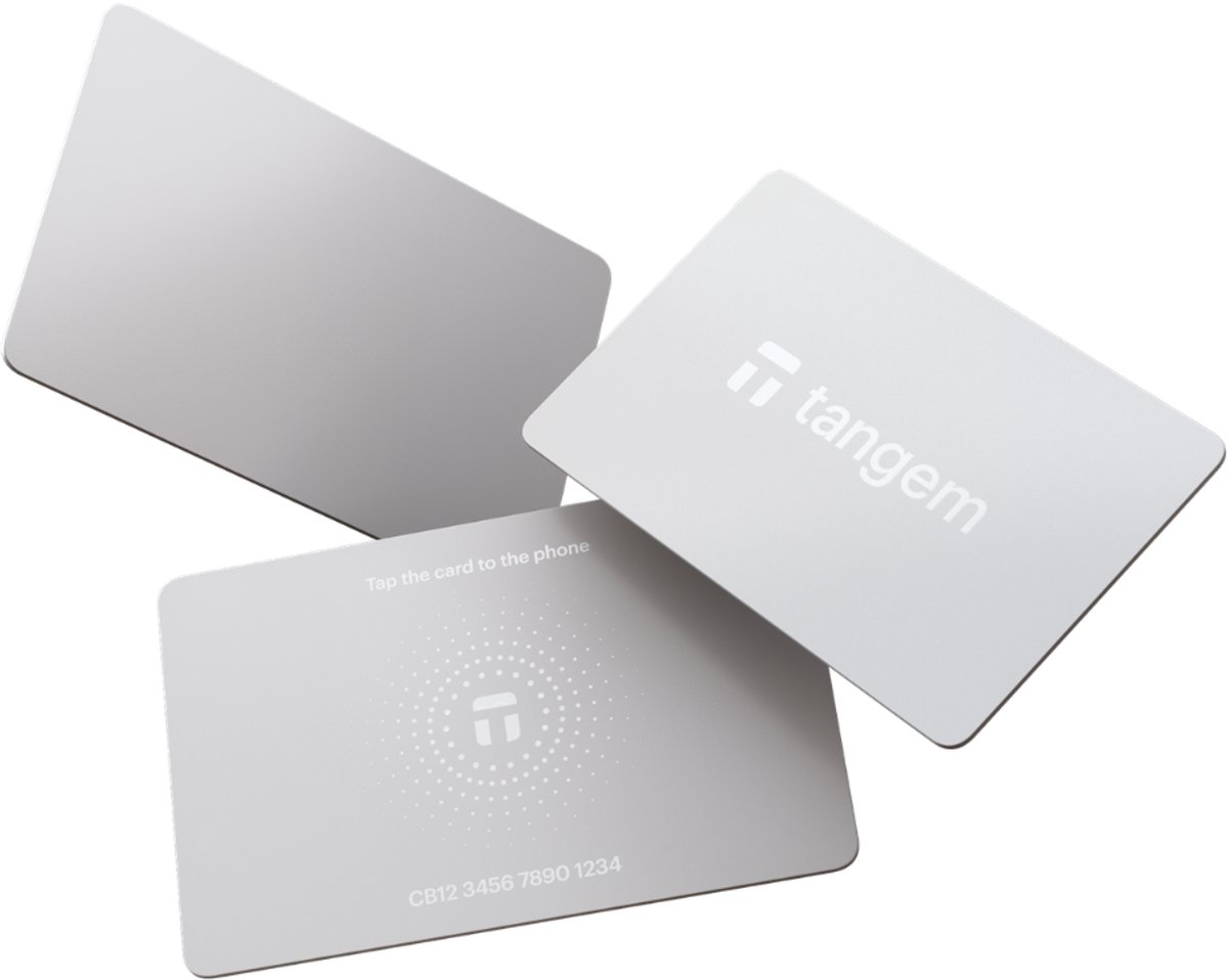Tangem Wallet 3 kaarten - met Recovery Seed functionaliteit - Stealth White