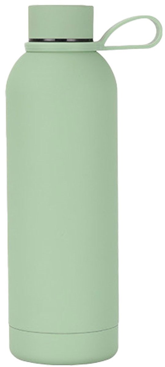 TOVBMUP Waterfles - Stalen Thermosfles - RVS Drinkfles - Drinkflessen voor Volwassenen - Dubbelwandig - 500 ML - Groen