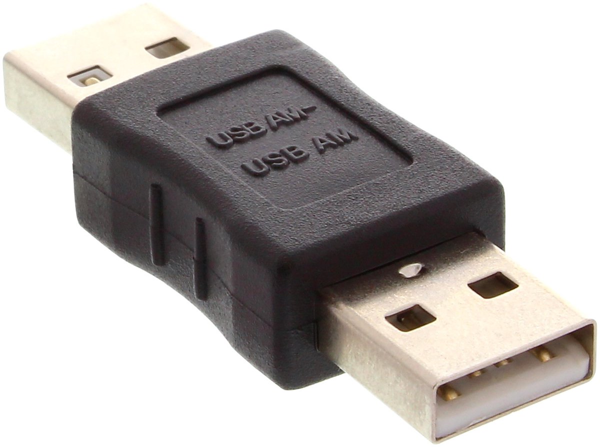 InLine® USB 2.0 adapter, male A naar male A