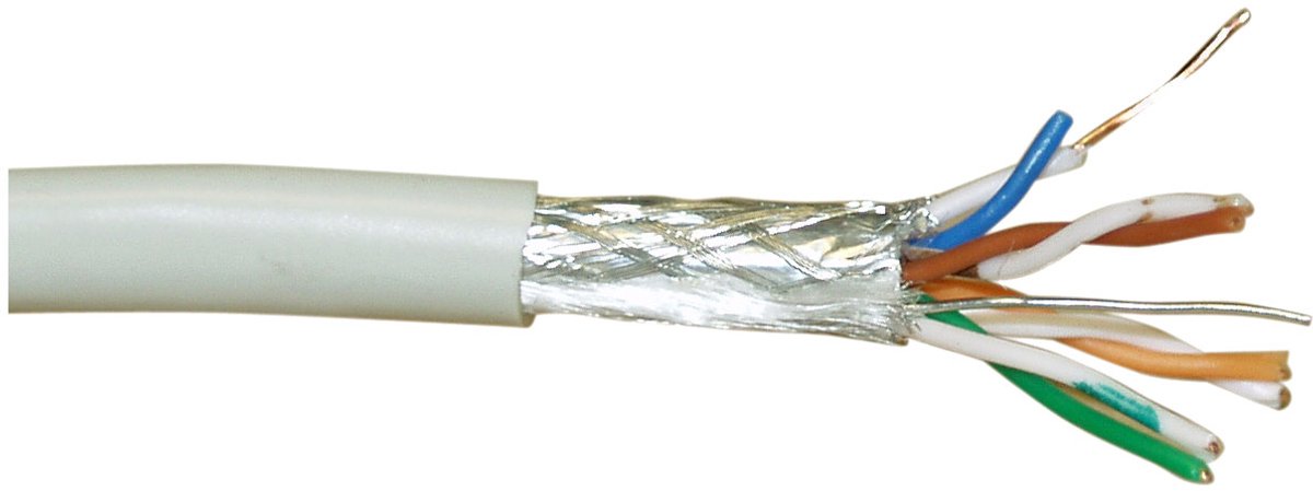 InLine® Solide installatiekabel, S-FTP, Cat.5e, AWG24, halogeenvrij, 100m