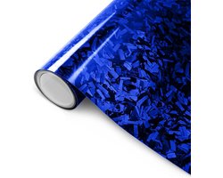 Forged Carbonfolie, Blauwe autofolie, 150 x 30 cm, auto-wrapfolie, Arespark zelfklevende autofolie van vinyl, autobeschermfolie van carbon,