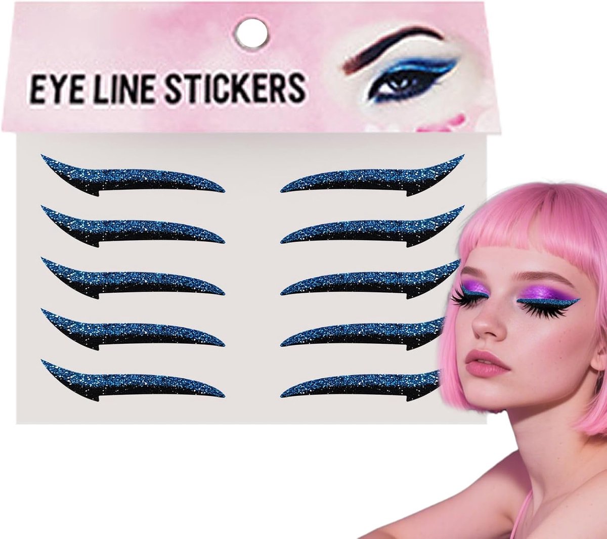Oogmake-up Stickers - Eyeliner Strips - Snel Mooi Laten - Voorgetekend Design - 4.3 x 2.3 cm