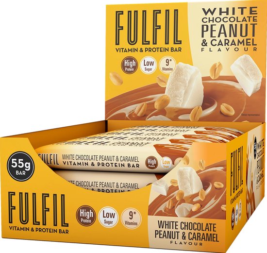 Fulfil Nutrition - Vitamine & Proteïne Repen - White Chocolate Peanut & Caramel - 15 stuks — afbeelding 3