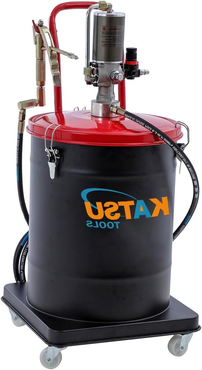 Pneumatische Vet Pomp - Vetsmeermachine Draagbaar - Machine Onderhoud - Hoge Pompdruk - 40 Liter Vat - Zwart