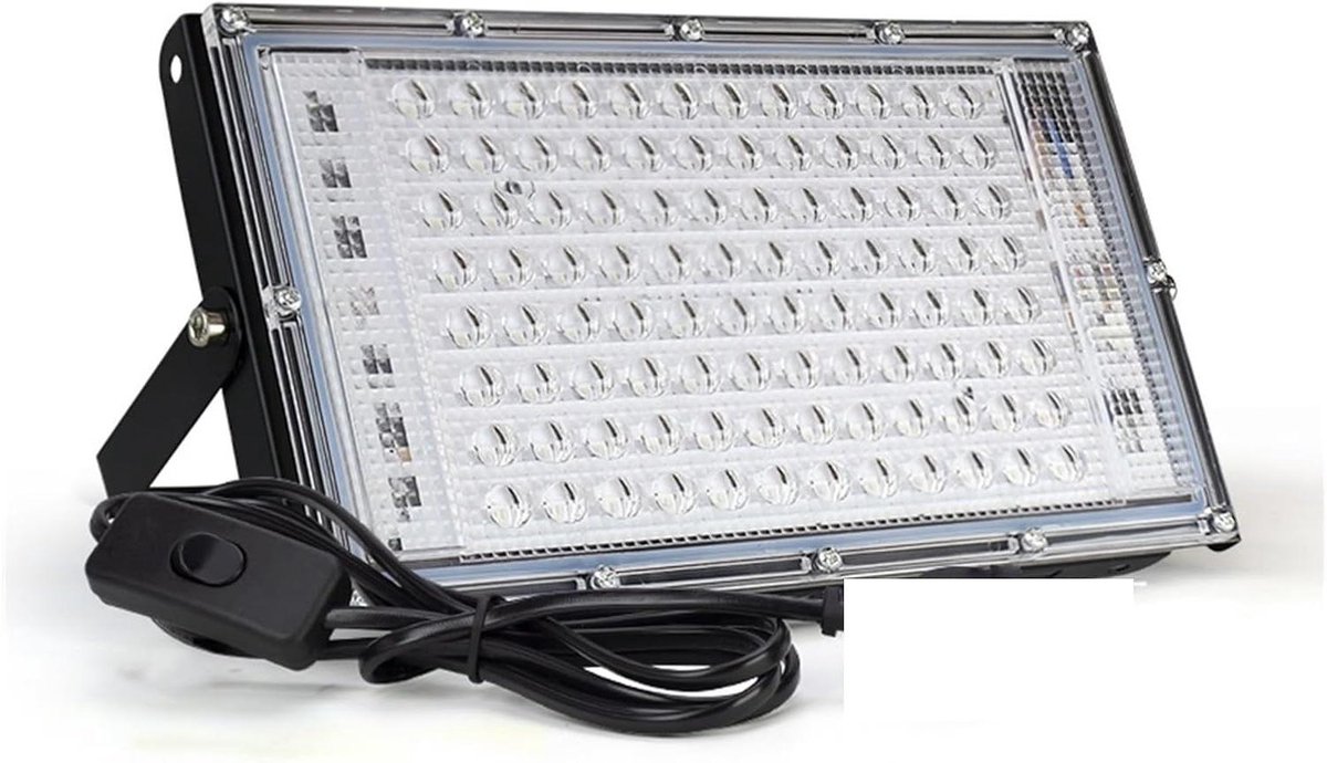 LED UV Floodlights - Zwartlicht Lamp - Feestverlichting - Lange Levensduur - 100W - Zwart
