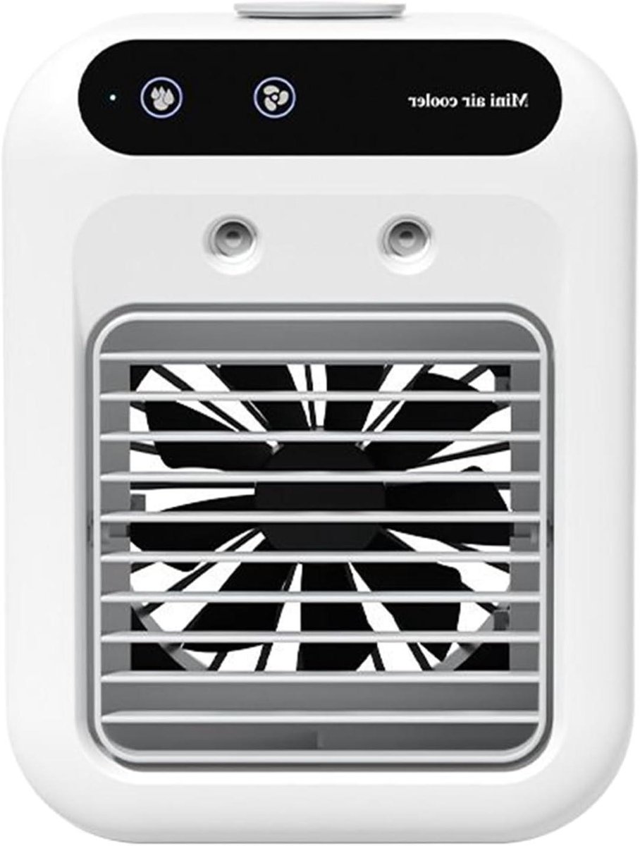Draagbare Ventilator - Luchtkoeler Bevochtiger - Persoonlijke Koeling - Stille Werking - 225 x 12 x 225 cm - Wit