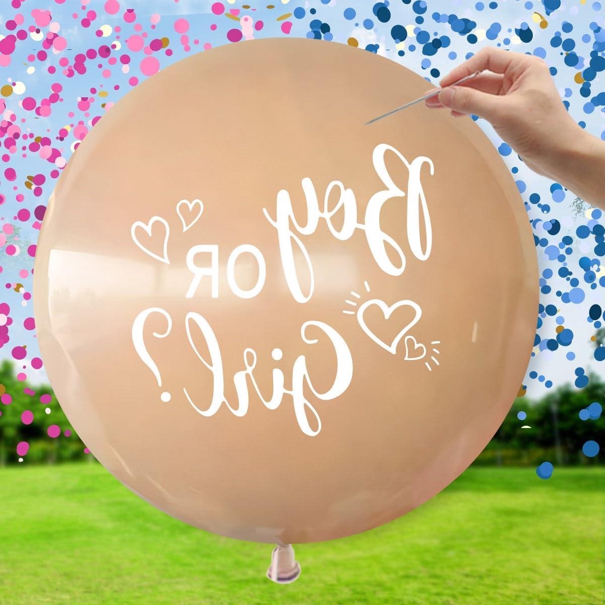 Gender Reveal Ballon - Geslacht Aankondiging - Feestelijke Verrassing - Dubbellaags Ontwerp - 90 cm - Beige